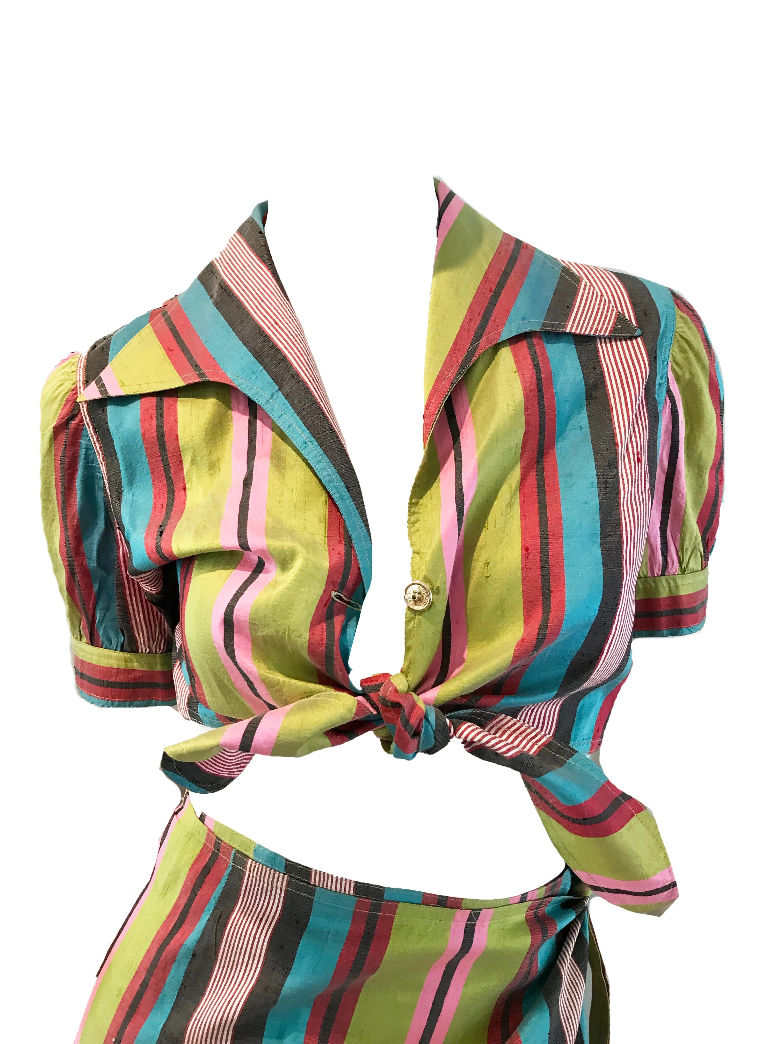 1990s MOSCHINO silk set
