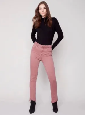 Assymetrical Hem Bootcut Pant [Framboise/Raspberry-C5429]