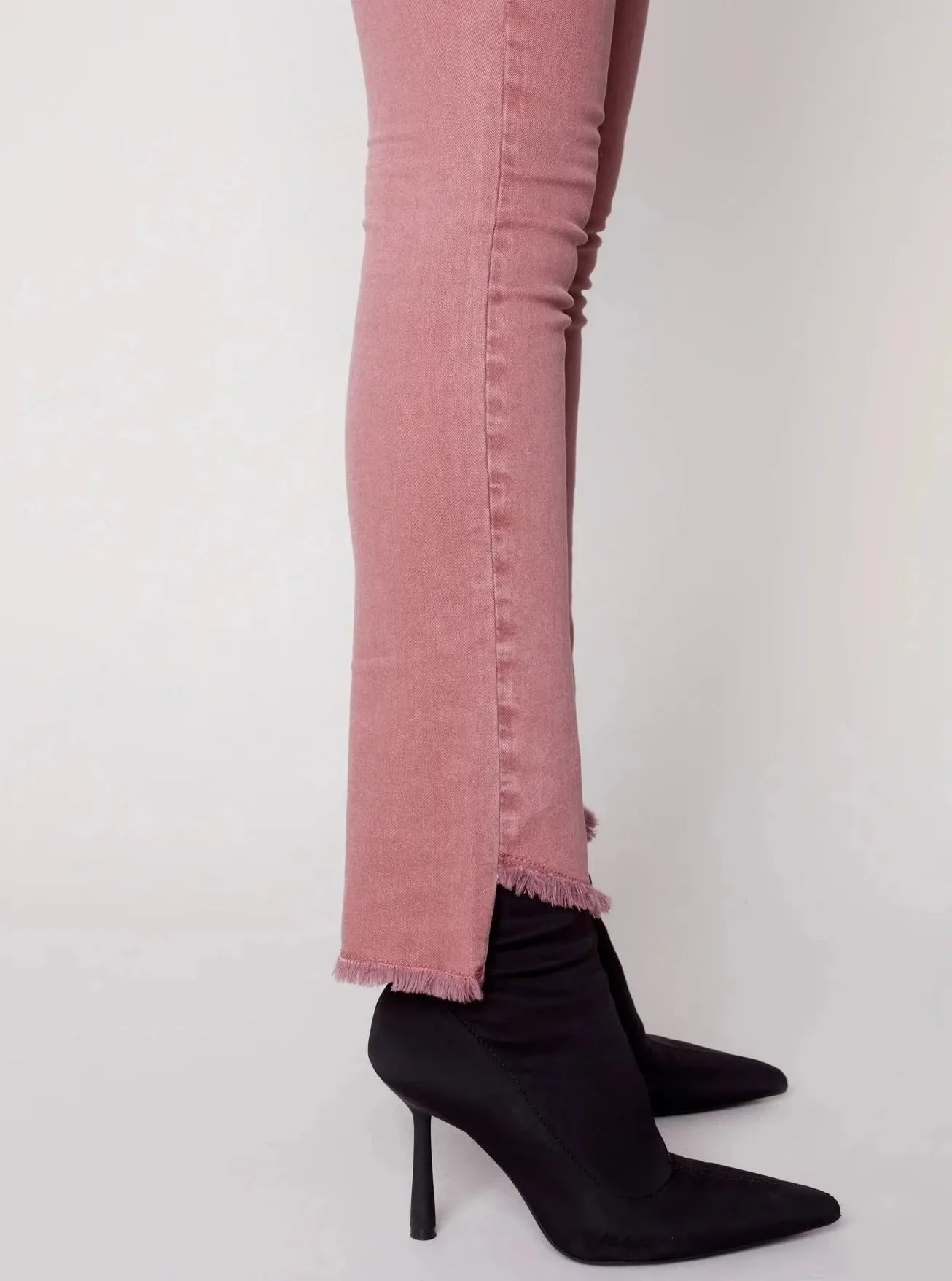 Assymetrical Hem Bootcut Pant [Framboise/Raspberry-C5429]