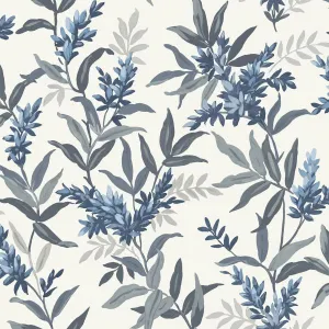 Belgravia Olivia Floral Wallpaper Blue