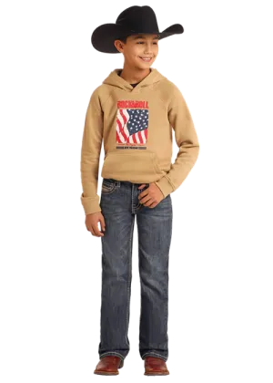 Boy's Rock & Roll Denim Barbed Wire Stitch Bootcut Jeans BB0BD05580