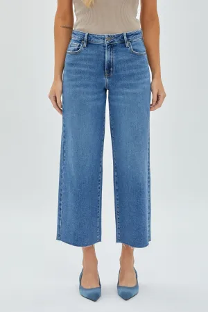 Hidden Nori High Waist Crop Wide Leg Jean 27 Inseam In Medium Dark