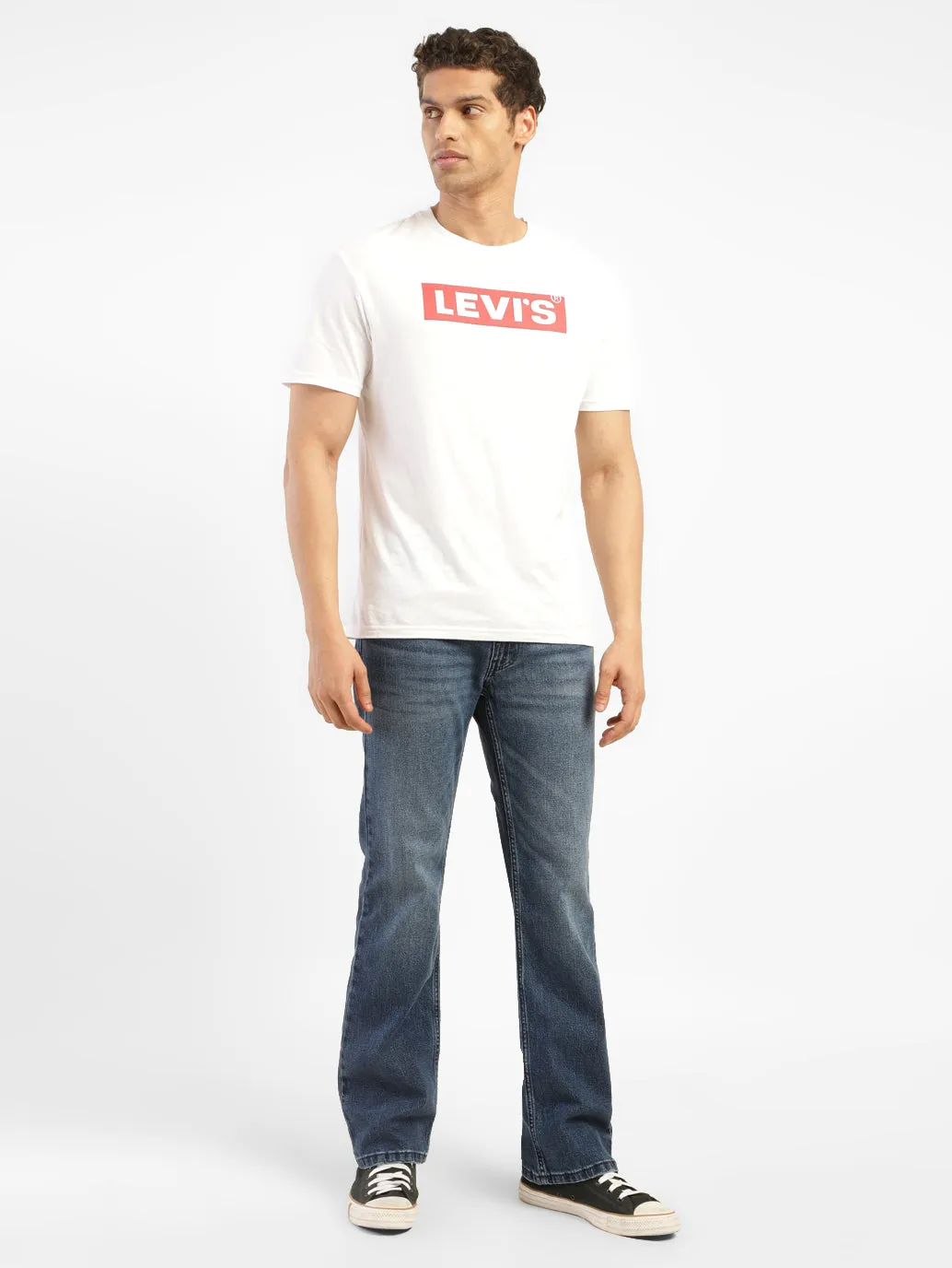 Men's 527 Blue Bootcut Fit Mid Rise Jeans