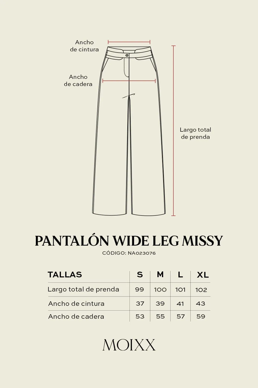 Pantalon Wide Leg Missy