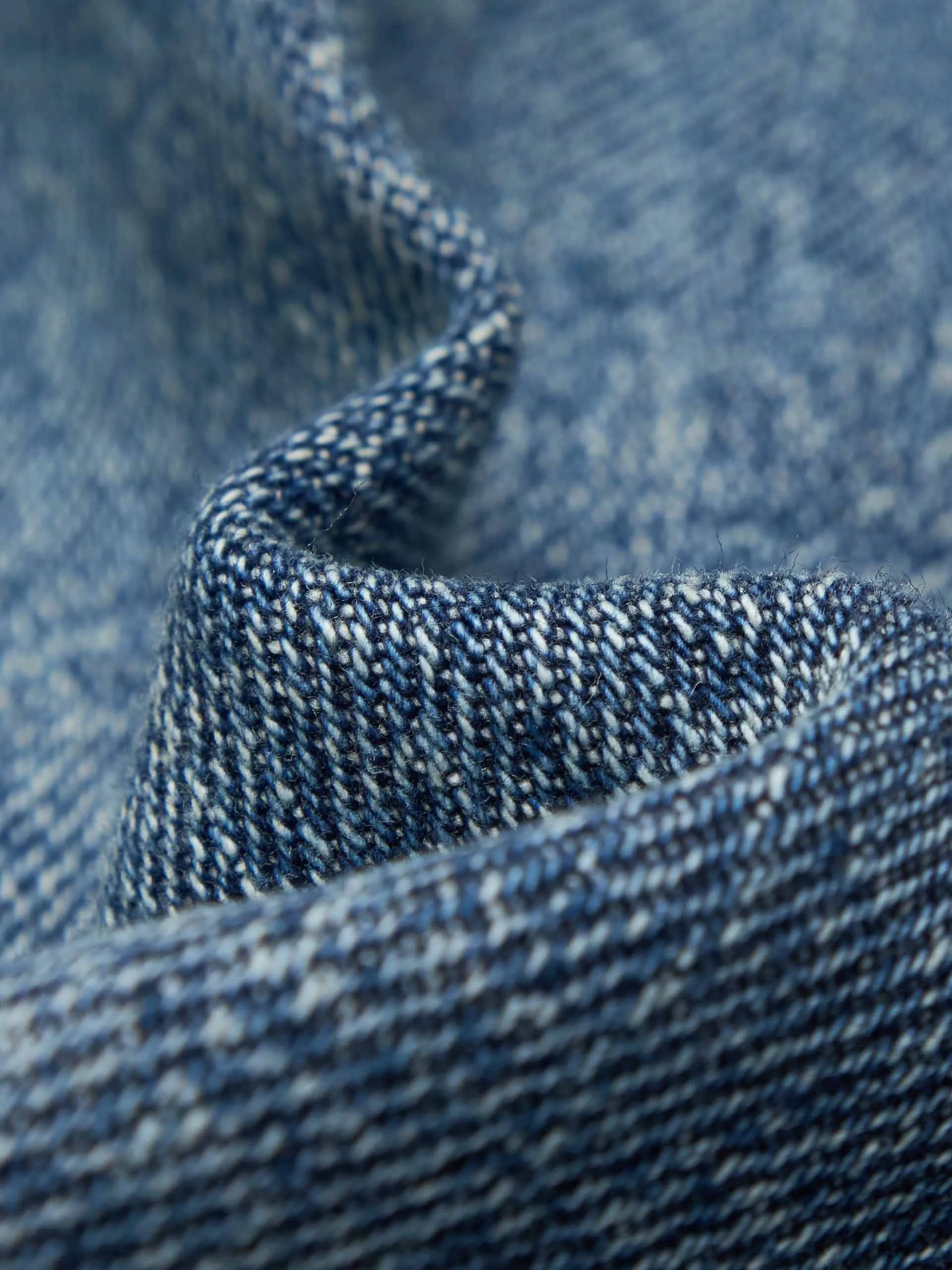 Ripped Hem Cotton Jeans