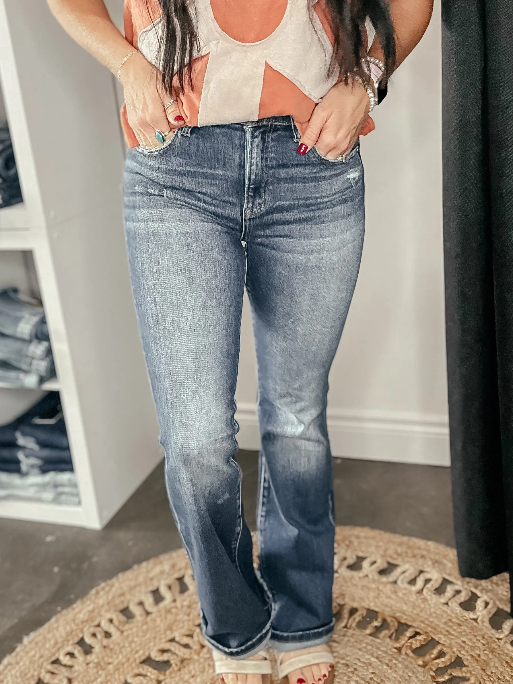 Robbie High Rise Dark Bootcut Jean