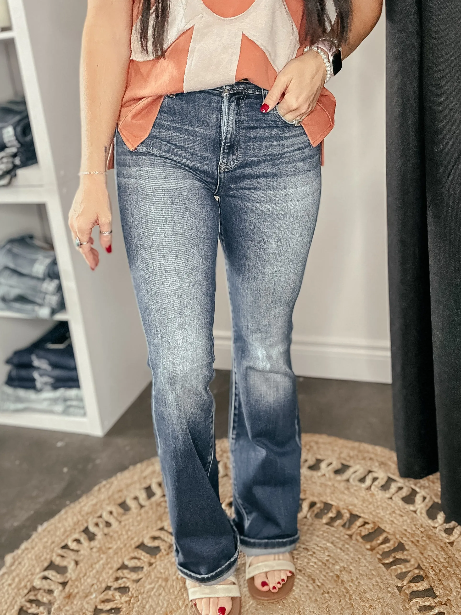 Robbie High Rise Dark Bootcut Jean