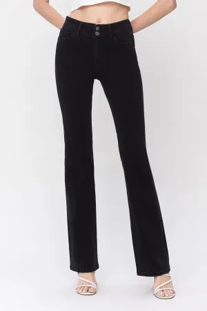 Skylar High Rise Bootcut Jeans with Front V Panel"