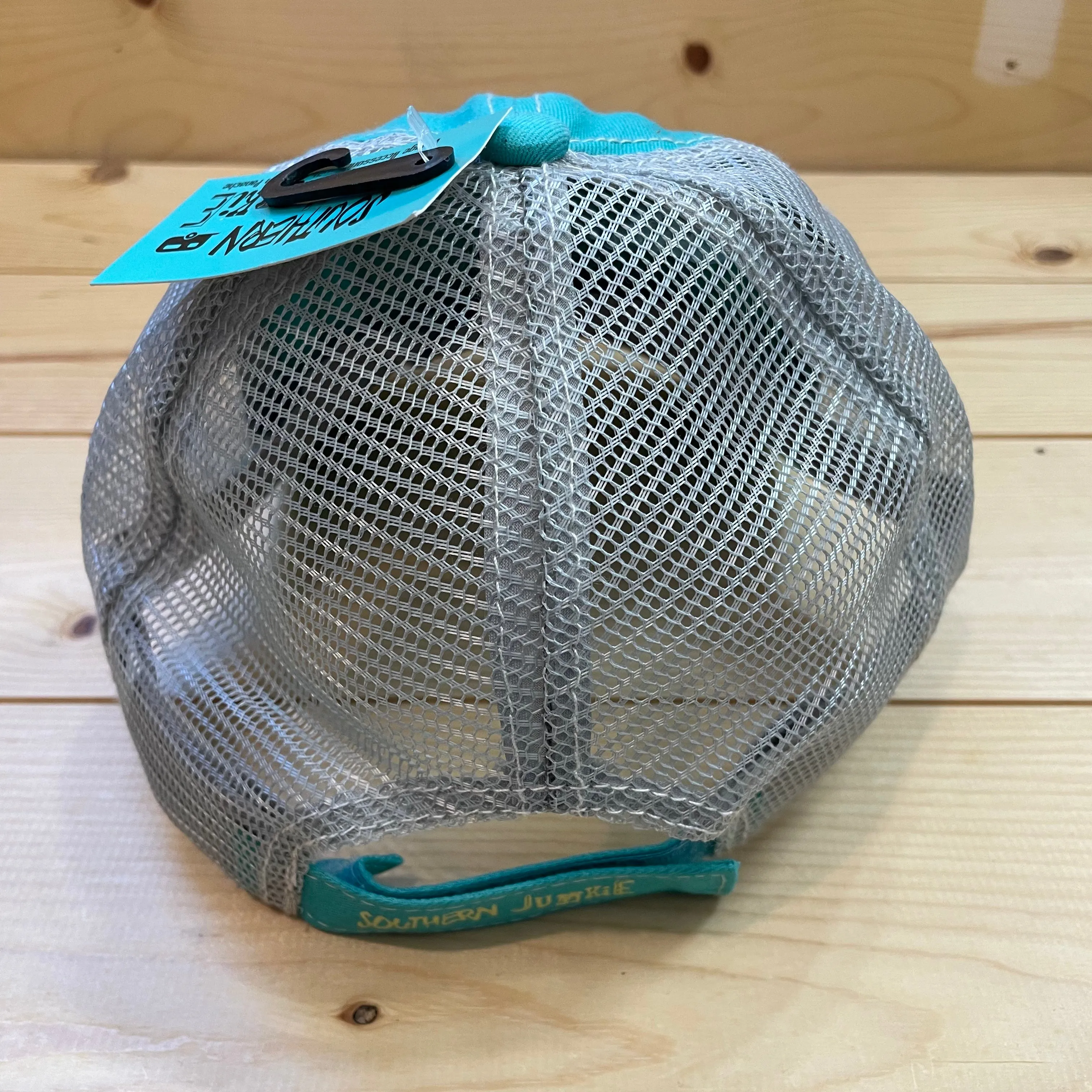 Southern Grace Down Home Country Roots patch on Turquoise Hat