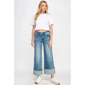 Special A Mid Rise Wide Leg Denim