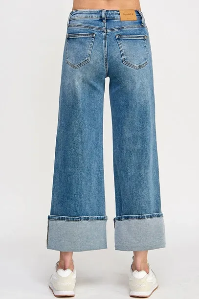 Special A Mid Rise Wide Leg Denim