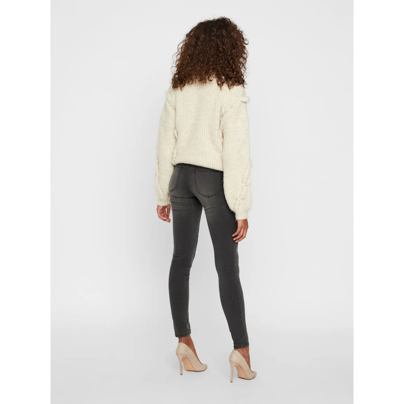 VM Grey Mid Rise Skinny Jeans
