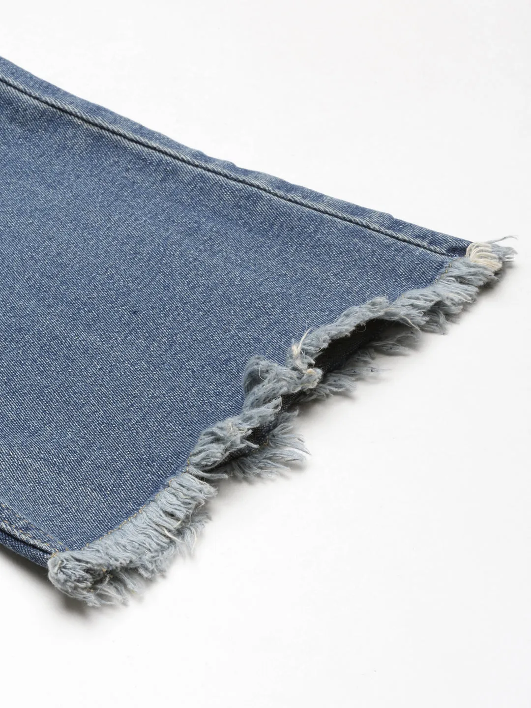 Women Blue Mid Rise Bootcut Light Fade Acid Wash Denim Jeans